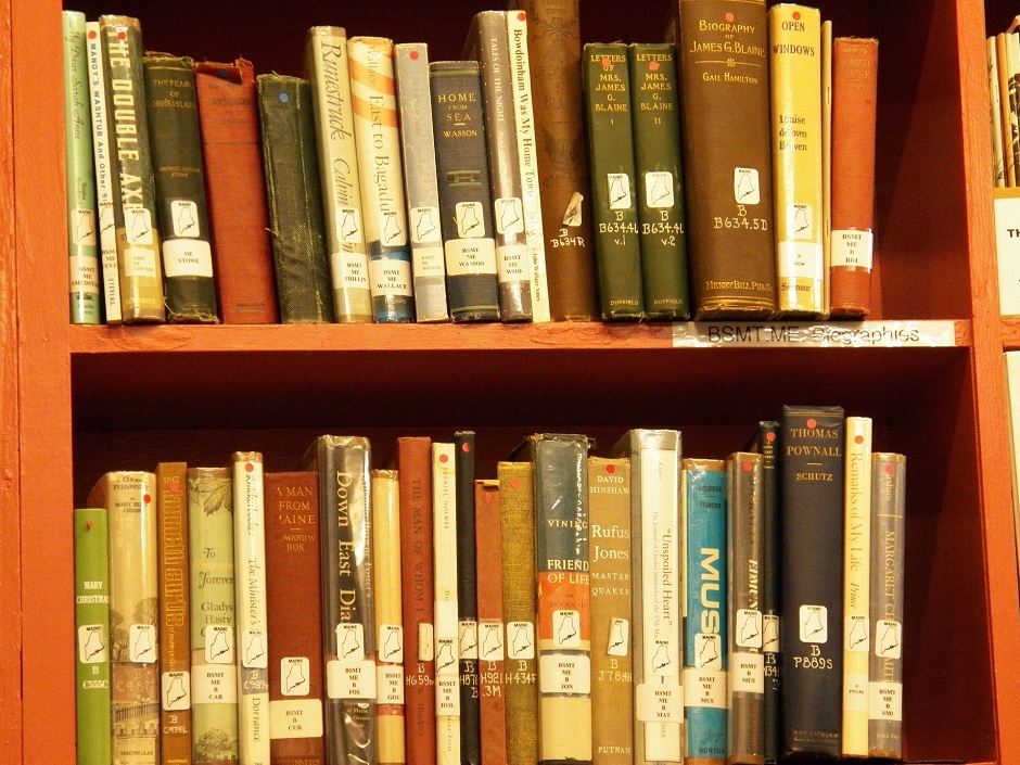 books in a bookshelf