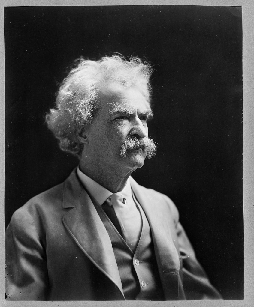 a portrait of Mark Twain